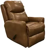 Fame Manual Rocker Recliner in Stetson Camel Brown Top Grain Leather
