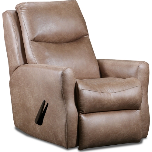 Fame Rocker Recliner in Vintage Brown Fabric