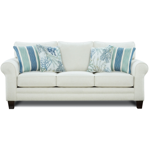 Sofa in Grande Glacier White Fabric