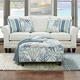 Loveseat in Grande Glacier Off White Fabric