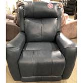 View Point Power Headrest Rocker Recliner in Horizon Blue Leather