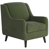 Accent Chair in Bella Forrest Green Fabric
