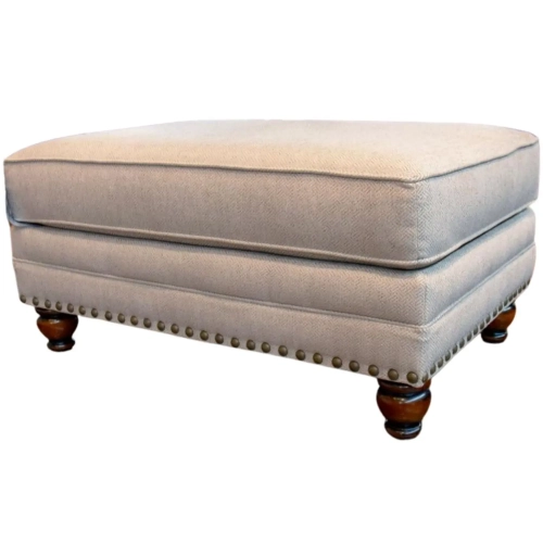 Ottoman in Carys Doe Beige Fabric