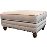 Ottoman in Carys Doe Beige Fabric