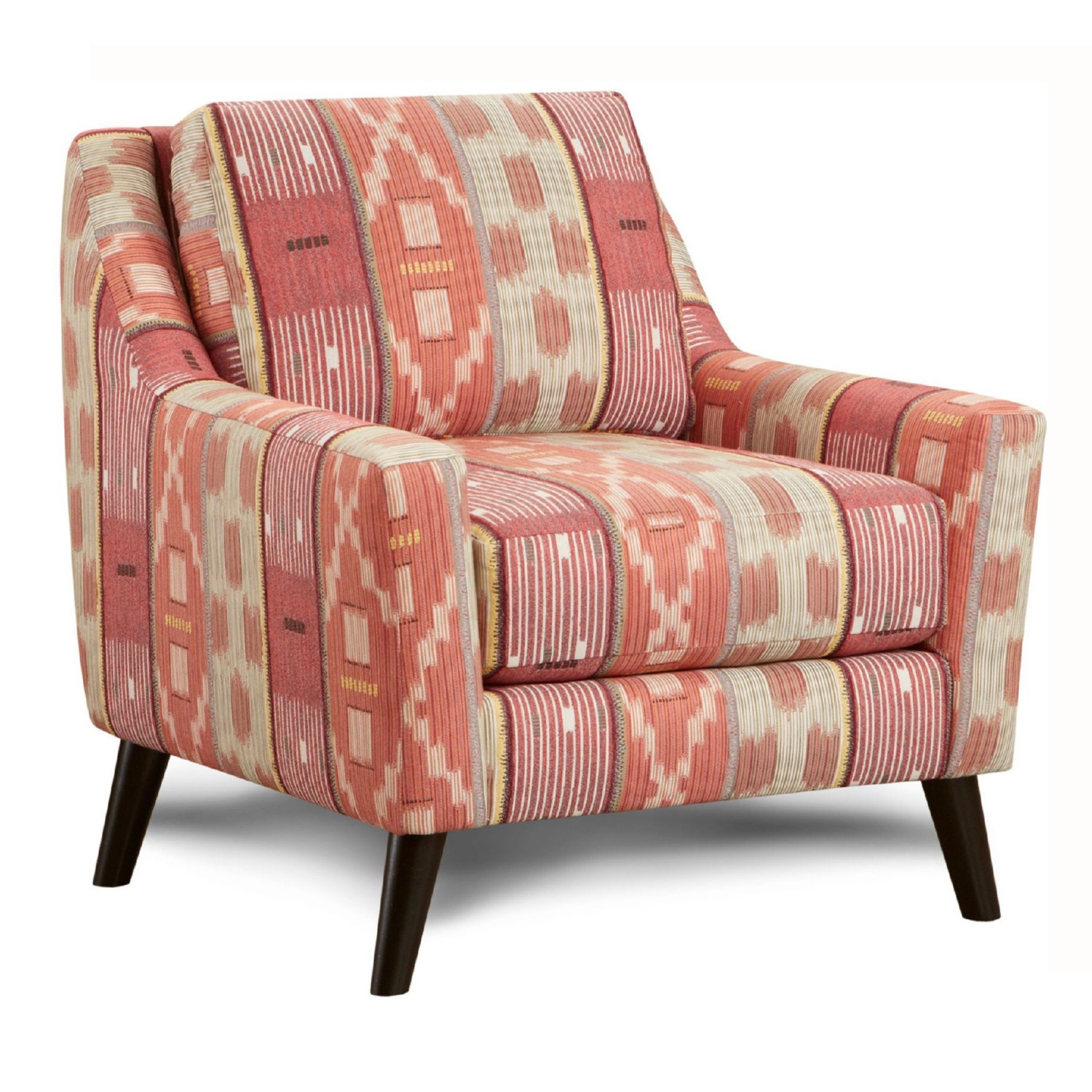 Southern Furniture Accent Chair in Baule Spice Multicolor Fabric