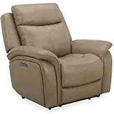 Grant Double Power Swivel Glider Recliner in Sand Tan Top Grain Leather