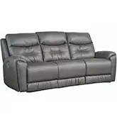 Point Break Triple Power Reclining Sofa with USB Ports in Graystone Gray Duralux