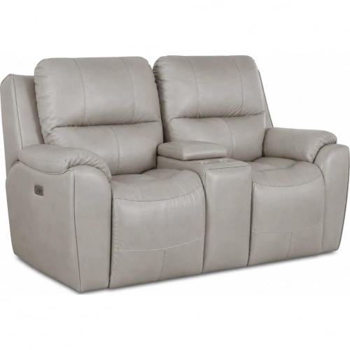 Westchester 81" Next Level Power Reclining Console Loveseat in Gray Duralux