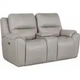 Westchester 81" Next Level Power Reclining Console Loveseat in Gray Duralux