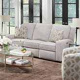 City Limits 87" Power Headrest Reclining Sofa in Oyster White Fabric