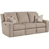 City Limits 87" Power Headrest Reclining Sofa in Mushroom Cream Fabric