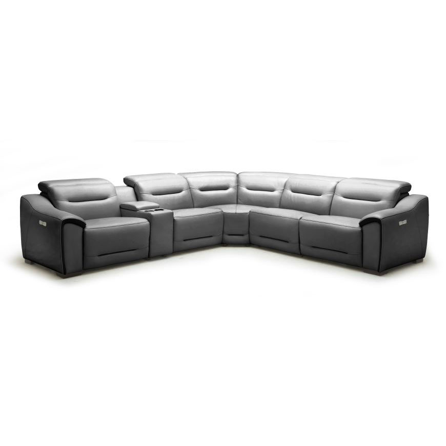 Southern Motion 486 05p 976 14, Top Grain Leather Power Reclining Sectional Sofa