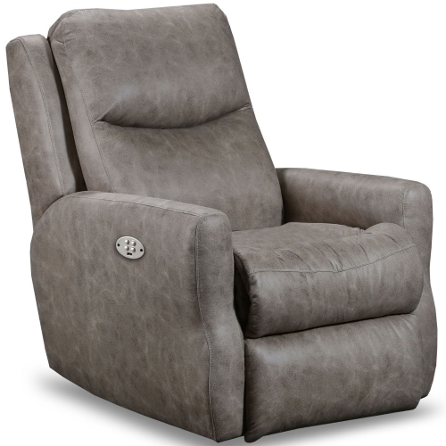 Fame Power Headrest Rocker Recliner in Latte Brown Fabric