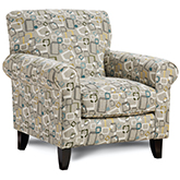 Accent Chair in Mizpah Aegan Multicolor Geometric Fabric