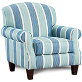Accent Chair in Life's a Beach Oceanside Multicolor Stripe Fabric