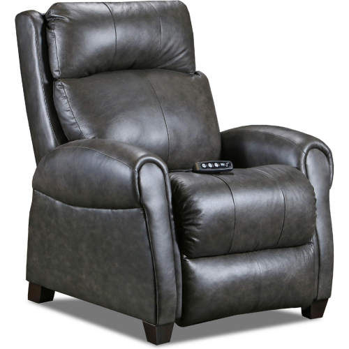 Saturn Next Level Power Headrest Recliner with SoCozi in Slate Grey Leather