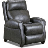 Saturn Next Level Power Headrest Recliner with SoCozi in Slate Grey Leather