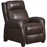 Saturn Zero Gravity Power Headrest Recliner in Colorado Brown Leather