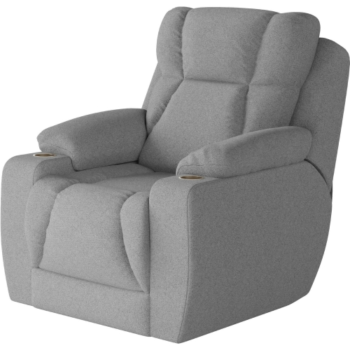 Challenger Big Man's Power Headrest Wall Hugger Recliner in Oyster Grey Chenille