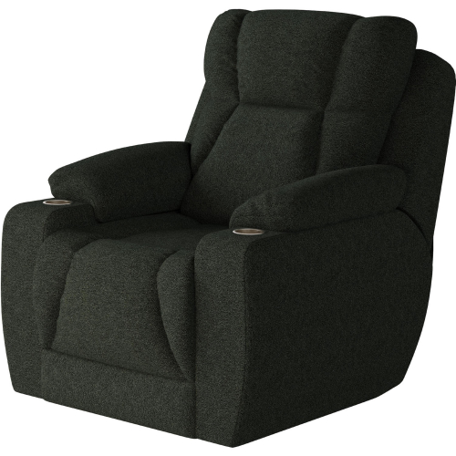 Challenger Big Man's Power Headrest Wall Hugger Recliner in Slate Grey Chenille