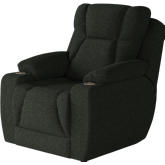 Challenger Big Man's Power Headrest Wall Hugger Recliner in Slate Grey Chenille