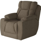 Challenger Big Man's Power Headrest Wall Hugger Recliner in Truffle Brown Chenille