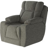 Challenger Big Man's Power Headrest Wall Hugger Recliner in Nickel Grey Chenille