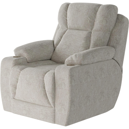 Challenger Big Man's Power Headrest Wall Hugger Recliner in Natural Beige Chenille
