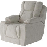 Challenger Big Man's Power Headrest Wall Hugger Recliner in Natural Beige Chenille
