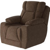 Challenger Big Man's Power Headrest Wall Hugger Recliner in Truffle Brown Chenille