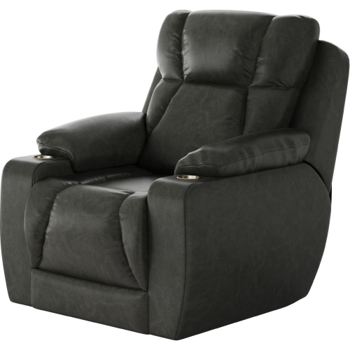 Challenger Big Man's Power Headrest Wall Hugger Recliner in Slate Grey Duralux