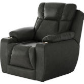 Challenger Big Man's Power Headrest Wall Hugger Recliner in Slate Grey Duralux