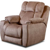 Challenger Big Man's Power Headrest Wall Hugger Recliner in Brindle Brown Velvet Microfiber