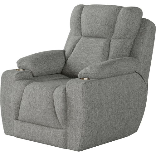 Challenger Big Man's Power Headrest Wall Hugger Recliner in Dove Grey SOMO Smart Solutions Fabric