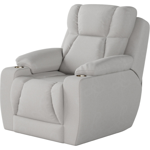 Challenger Big Man's Power Headrest Wall Hugger Recliner in Shell White SOMO Smart Solutions Fabric