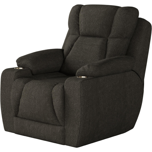 Challenger Big Man's Power Headrest Wall Hugger Recliner in Java Brown SOMO Smart Solutions Fabric