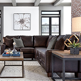 West End Power Headrest Dual Reclining Sectional Sofa (Shown in Discontinued Eastwood-Colorado Leath