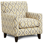 Accent Chair in Doozie Dean Multicolor Geometric Fabric