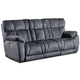 Wild Card Manual Reclining Sofa in Charcoal Grey Velvet Fabric