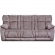 Wild Card Manual Reclining Sofa with Drop Tray Table in Brown Brindle Velvet Fabric