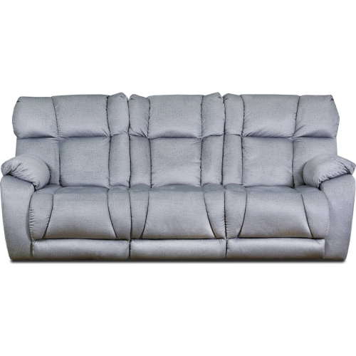 Wild Card Power Headrest Next Level Reclining Sofa with USB in Platinum Grey Fabric