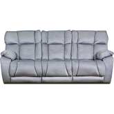 Wild Card Power Headrest Next Level Reclining Sofa with USB in Platinum Grey Fabric