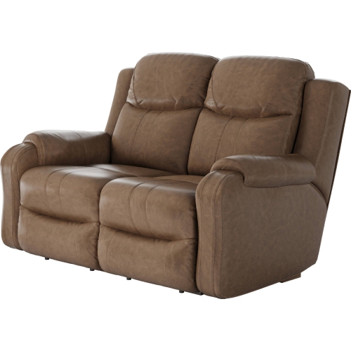 Marvel Manual Reclining Loveseat in Taupe Fabric
