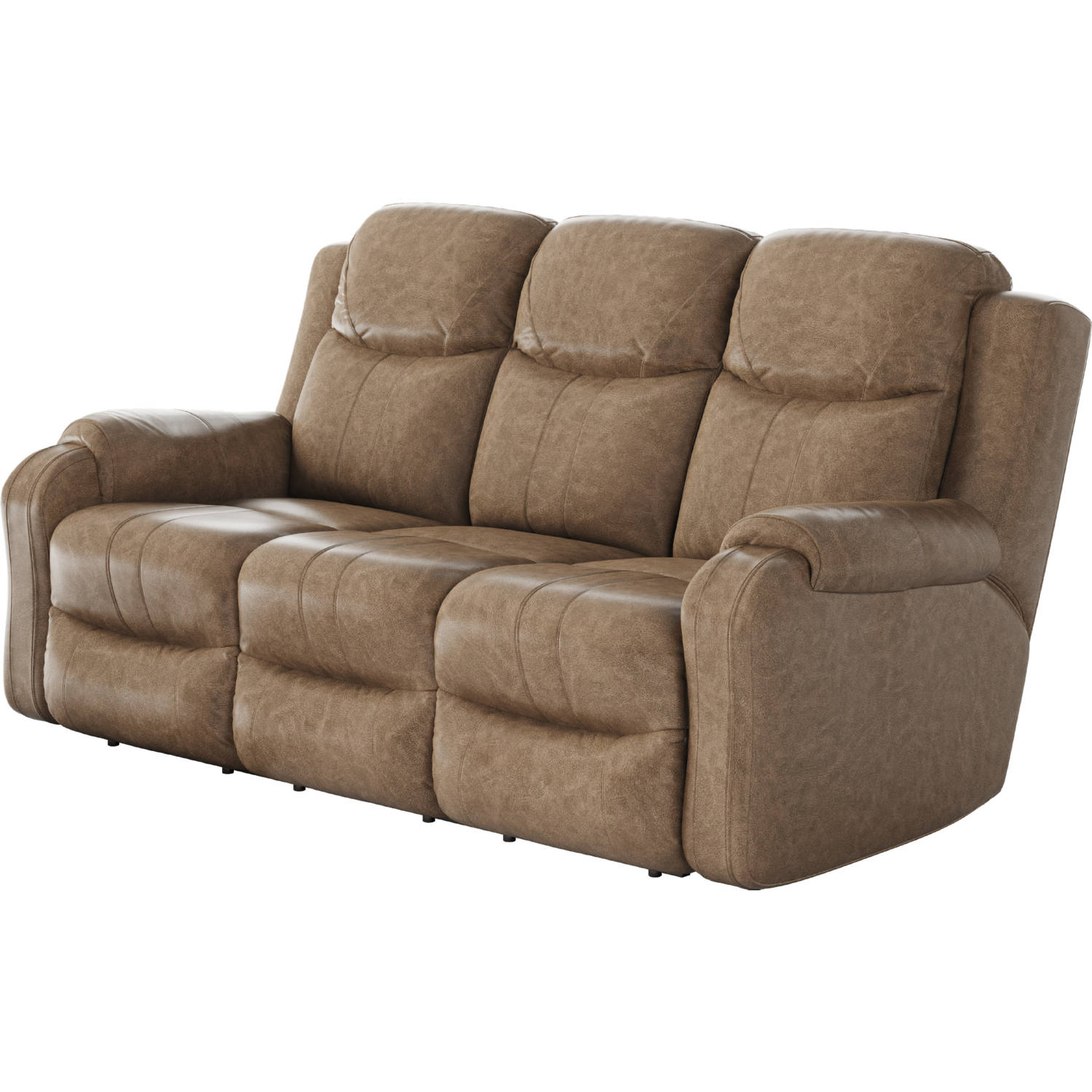 Manual Reclining Sofa Vintage Style Fabric Recliner Chair, Grey