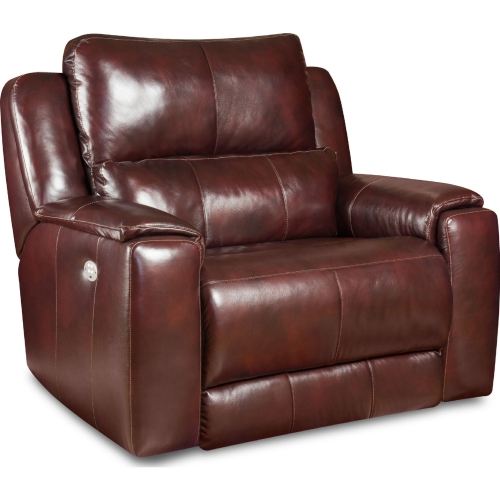 Dazzle Power Recline & Headrest Accent Chair & a Half (Shown in Discontinued Hickory Brown Leather)