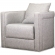 Adrian Swivel Accent Chair in Durbin Light Grey Fabric