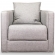 Adrian Swivel Accent Chair in Durbin Light Grey Fabric