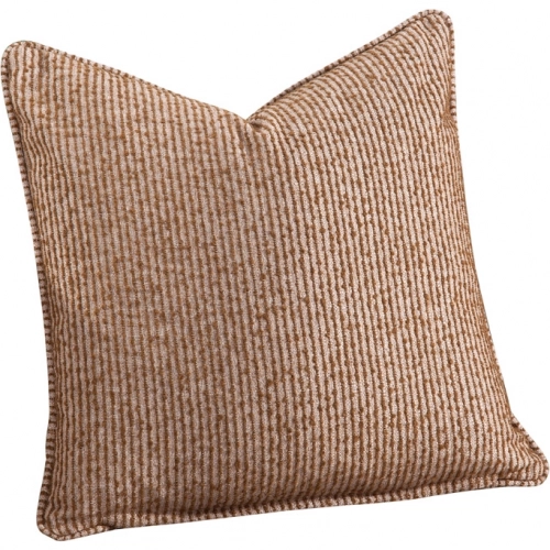 Luxe Down Throw Pillow 20x20 in Alani Ochre Yellow Fabric (Set of 2)