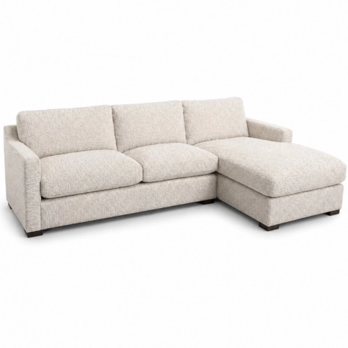 Blufton 2 Piece Sectional Sofa with Flex Chaise in Disk Linen Fabric