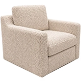 Blufton Swivel Accent Chair in Disk Linen Fabric
